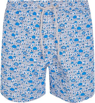 MC2 Saint Barth Lighting Micro Fantasy Santorini View Swim Shorts