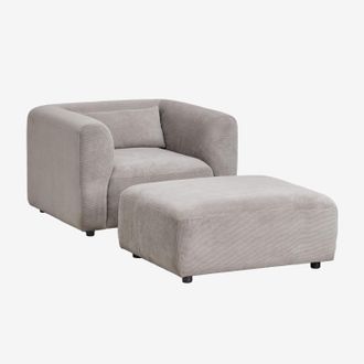 Sklum Sklum - Conjunto De Sal&oacute;n Con Sill&oacute;n Y Puff Fogler