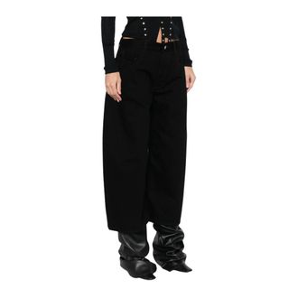 The Attico Jeans a gamba larga cropped - - Jeans - Donna - Nero - W28