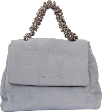 Orciani Tassen, Dames, Blauw, ONE Size, Leer, Sveva Kleine Handtas