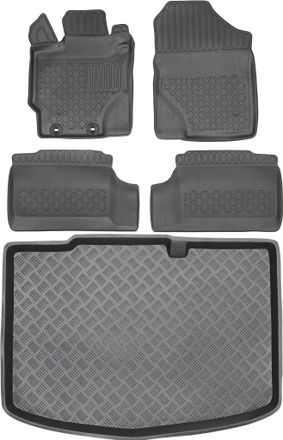 OEM Juego De Alfombrillas Para Coche Y Maletero Para Toyota Yaris Iii Hatchback (2011-2019)