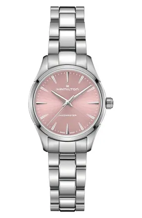 Hamilton Jazzmaster Bracelet Watch, 32mm in Pink at Nordstrom