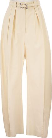 Sportmax Sportmax Spxidoneo - Baumwollhose mit weitem Bein und integriertem G&uuml;rtel