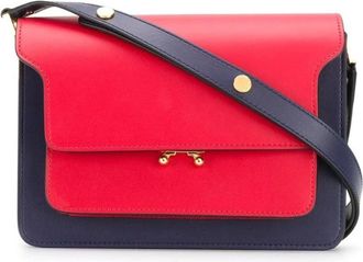 Marni Tassen, Dames, Rood, ONE Size, Rood-Paarse Schoudertas