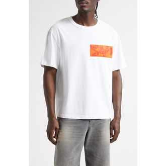 S&eacute;fr Label Cotton T-Shirt in Contrast White at Nordstrom, Size X-Large