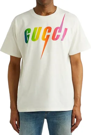 Gucci Mens White Cotton T-Shirt