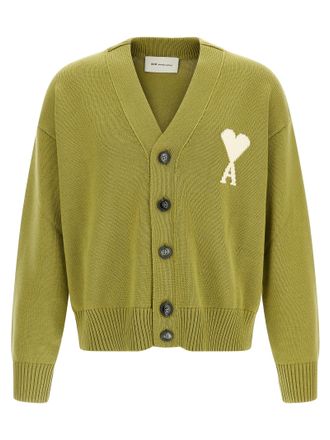 Ami Bicolor Wool Mens Cardigan