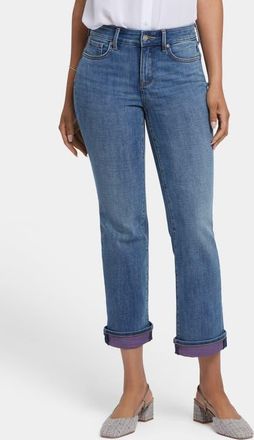 NYDJ Marilyn Color Cuff Ankle Straight Leg Jeans in Majorca Bay at Nordstrom, Size 16