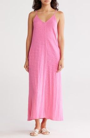 ATM Anthony Thomas Melillo Slub Jersey Maxi Slipdress in Rose/pink at Nordstrom Rack, Size X-Small