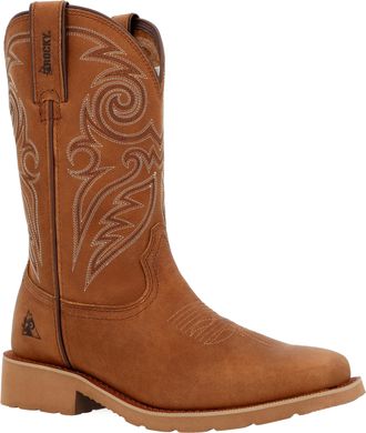 Rocky Mens Monocrepe 12 Waterproof Leather Western Boo In Cognac M