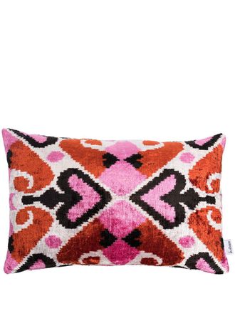 Les-Ottomans double-sided velvet cushion 40x60cm - Orange