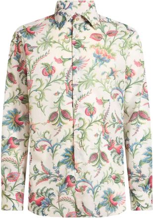 Etro White Regular Floral Shirt