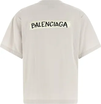 Balenciaga Womens Gray Cotton T-Shirt