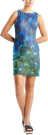 Natori Peacock Mesh Mini Dress