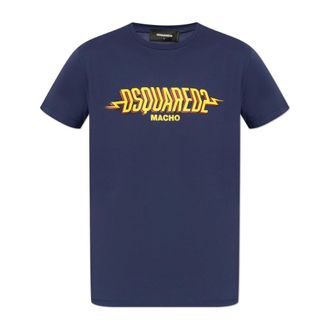 Dsquared2 T-Shirts, male, Blue, Size: 2XL T-shirt with Logo