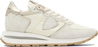 Philippe Model Womens Beige Rubber Sneakers - Ivory Suede - Size EU 40