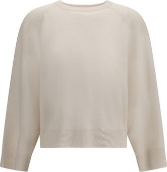 Brunello Cucinelli Off White Crew Neck Sweater