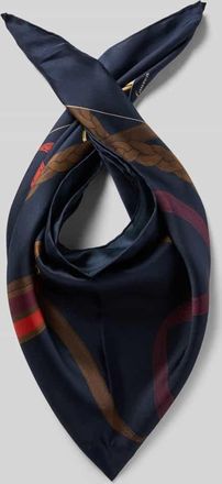 Lauren Ralph Lauren Seidenschal mit eingefassten Abschlüssen in Dunkelblau, Größe 1