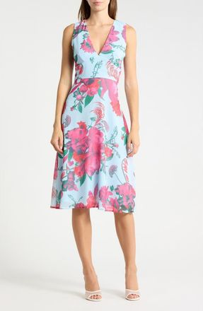 Hutch Olive Midi Dress in Icy Overgrown Garden Floral at Nordstrom Rack, Size 12