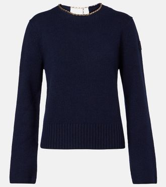 Moncler Ribbed-knit wool and cashmere sweater