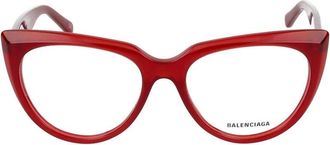 Balenciaga Glasses, female, Red, Size: 53 MM Bb0218O Eyeglasses