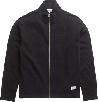 Norse Projects Truien & Vesten, Heren, Zwart, S, Katoen, Teno Military Rib Zip Cardigan