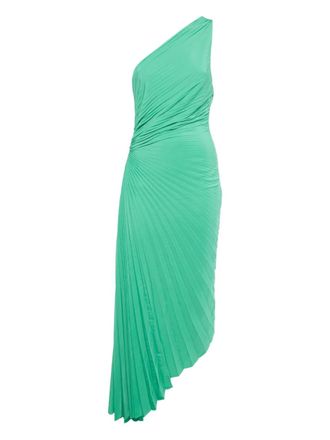 A.L.C. cut-out one-shoulder dress - Green