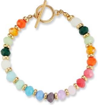Sphera Milano Multicolor Beaded Toggle Bracelet in Gold at Nordstrom Rack