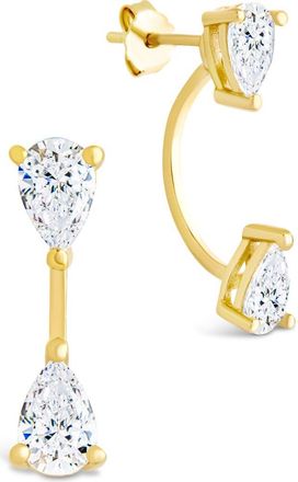 Sterling Forever Pear Drop Earrings in Gold at Nordstrom