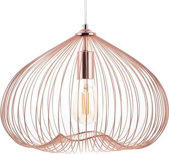 Beliani Beliani - Industrial Modern Pendant Lamp Cage Metal Shade Copper Tordino