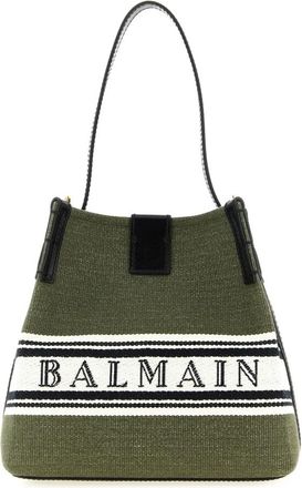 Balmain Release Bucket Bag - Dames - Schoudertassen - Groen - ONE Size - Katoen - Tassen