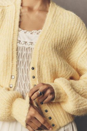 Pilcro Cozy Rib V-Neck Cardigan Sweater