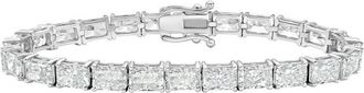 Diana M. Jewels 14kt White Gold 21.00cts Lab Grown East-West Radiant Diamond Tennis Bracelet