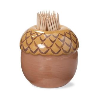 Tag Acorn Toothpick Holder Set Ceramic Kitchen Fall Harvest in Brown at Nordstrom