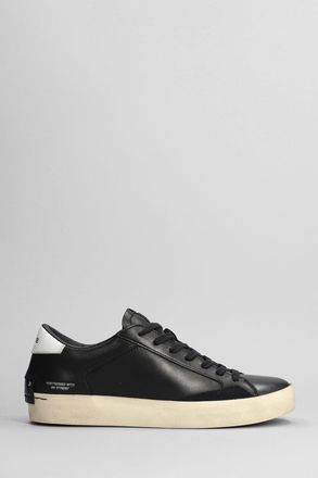 Crime London Sneakers Distressed in pelle nera