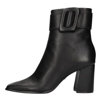 Carrano Carrano - Leren Enkellaars - Dames - Schoenen - Zwart - Maat: 39 EU Leer