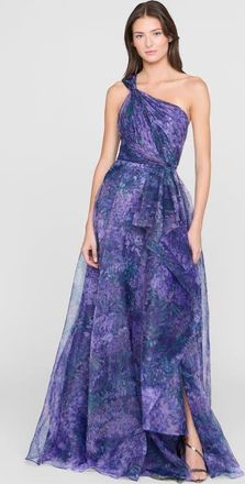 Theia Orania One Shoulder Gown in Botanic Twilight at Nordstrom, Size 10