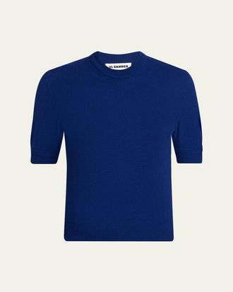 Jil Sander Wool Knit Short-Sleeve T-Shirt