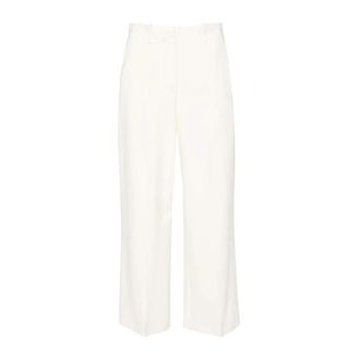 Erika Cavallini Semi Couture Cropped Broeken - Dames - Vrijetijds broeken - Wit - XL - Broeken