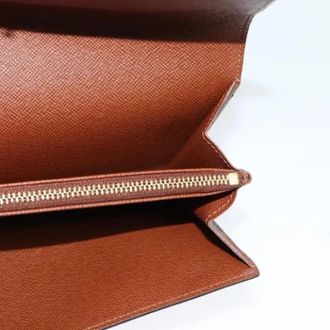 Louis Vuitton Pre-owned Wallets, female, Orange, Size: ONE SIZE Pre-owned Canvas Wallet