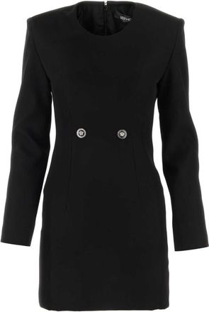 Versace Black grain de poudre mini dress