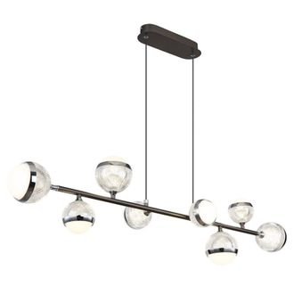 Netlighting Untsy Bar Pendant Titanium 8x LED Dimmable 2700-6000K Remote in Grey