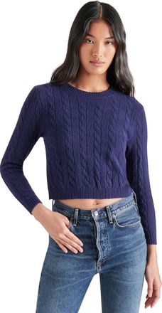 Steve Madden Sweater Womens Marine Jeany Bow Back Long Sleeve PALL327