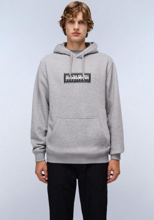Napapijri Kapuzensweatshirt NAPAPIJRI SUZE, Herren, Gr. L, grau (medium grau melange), Obermaterial: 90% Baumwolle, 10% Polyester, Rundhals, B&uuml;ndchen, Sweatshir