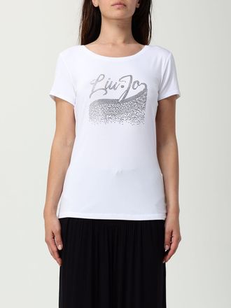 Liu Jo T-shirt in cotone con logo di strass Liu Jo
