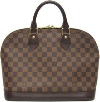 Louis Vuitton Tweedehands Canvas Louis Vuitton tassen - Dames - Vintage Handtas - Bruin - ONE Size - Vintage