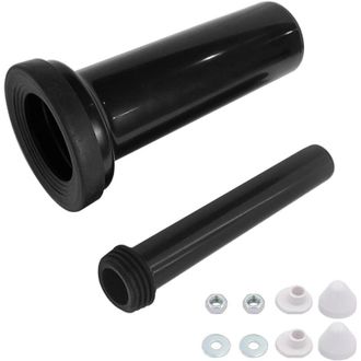 Elle Kit De Conexi&oacute;n Para Inodoro Suspendido De 300 Mm: Junta De Desag&uuml;e - Tubo De Descarga Con Tapones (tubo De Descarga + Tubo De Desag&uuml;e + Tapones, 300 