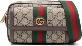 Gucci GG Supreme Web-stripe messenger bag - unisex - Canvas/Calf Leather - OS - Neutrals