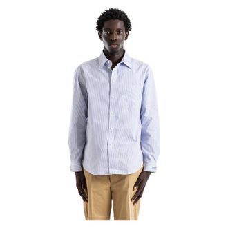 Burberry Casual Shirts, male, Blue, Size: S Riordan Poplin Shirt