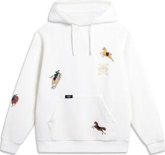 Li-Ning Chinese Culture Horse Graphic Hoodie White AWDTE21-1